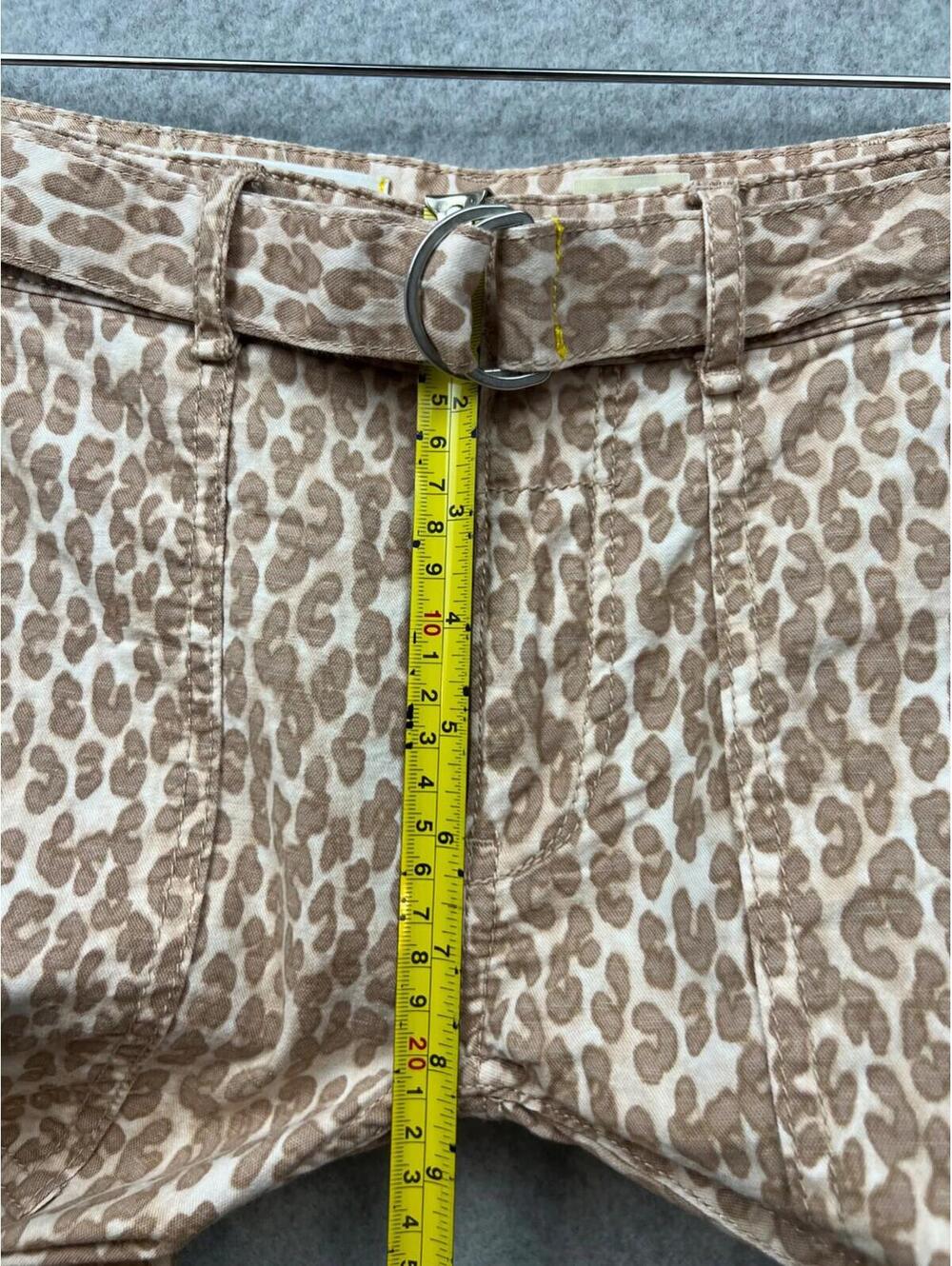 Anthropologie Womens The Wanderer Animal Print Pants Slim Straight Brown Size 25 - Picture 9 of 10